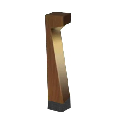 Lampu Bollard Tiang Kayu Bijian Kayu Hiasan Lampu 10W